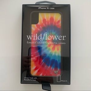 Rainbow tie dye wildflower case, iPhone XR